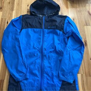 Columbia Boys Blue & Black Windbreaker Jacket | Size L